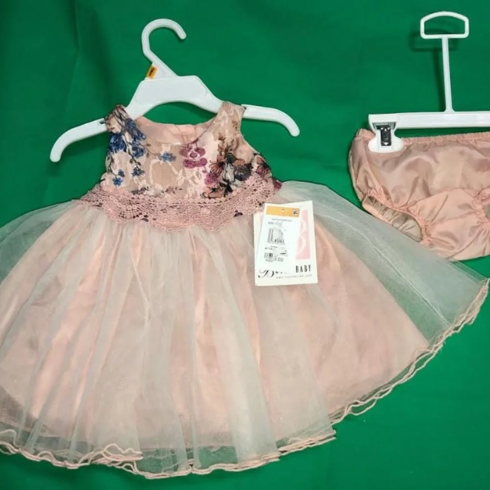 **CLOSE OUT** Bonnie Baby Girl Rose Ballerina Dress 12M--2EG